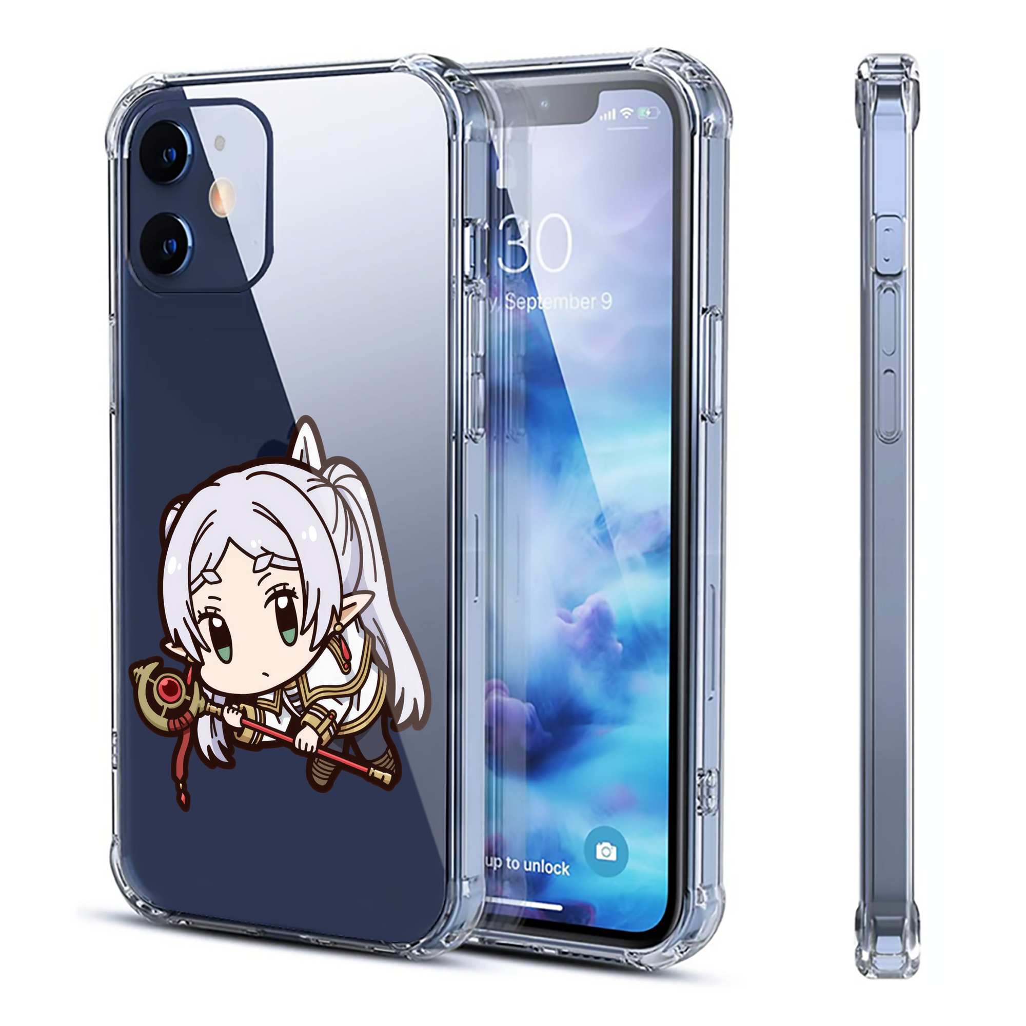 （画像用） 葬送のフリーレン Frieren 【iPhone 12シリーズ対応】透明スマホケース（クリアソフトケース）